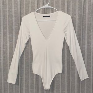 A&F v-neck long sleeve body suit
